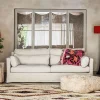 Graham & Green Jasmine Natural Belgian Linen Three Seater Sofa