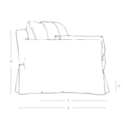 Graham & Green Jasmine Natural Belgian Linen Three Seater Sofa