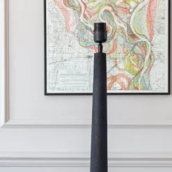 Graham & Green Jax Black Wood Floor Lamp