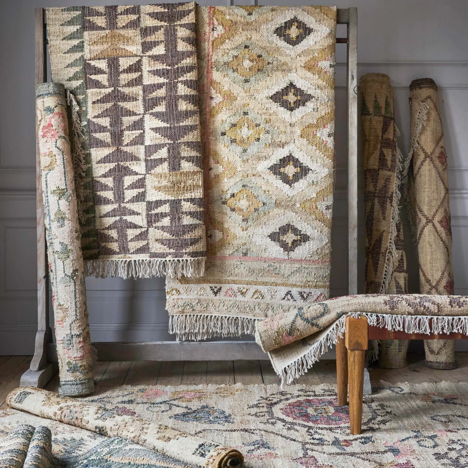 Graham & Green Jolie Jute Kilim Rug 200 x 140cm