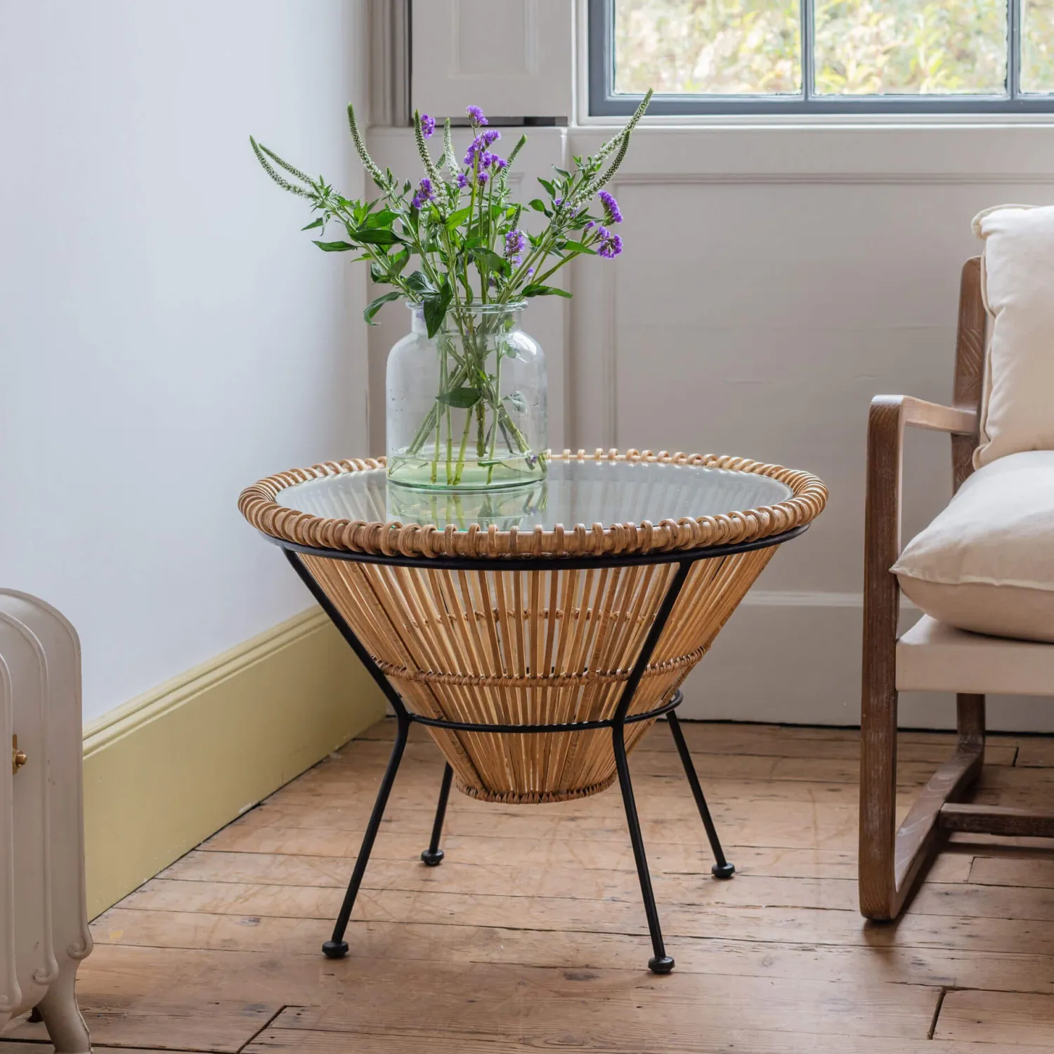 Graham & Green Jonah Rattan Side Table