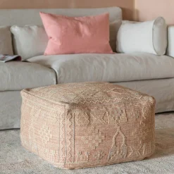 Graham & Green Josie Pink Pouffe