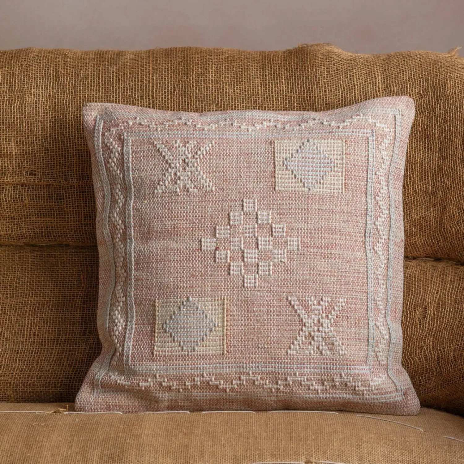 Graham & Green Josie Square Pink Cushion