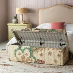 Graham & Green June Jute Floral Blanket Box