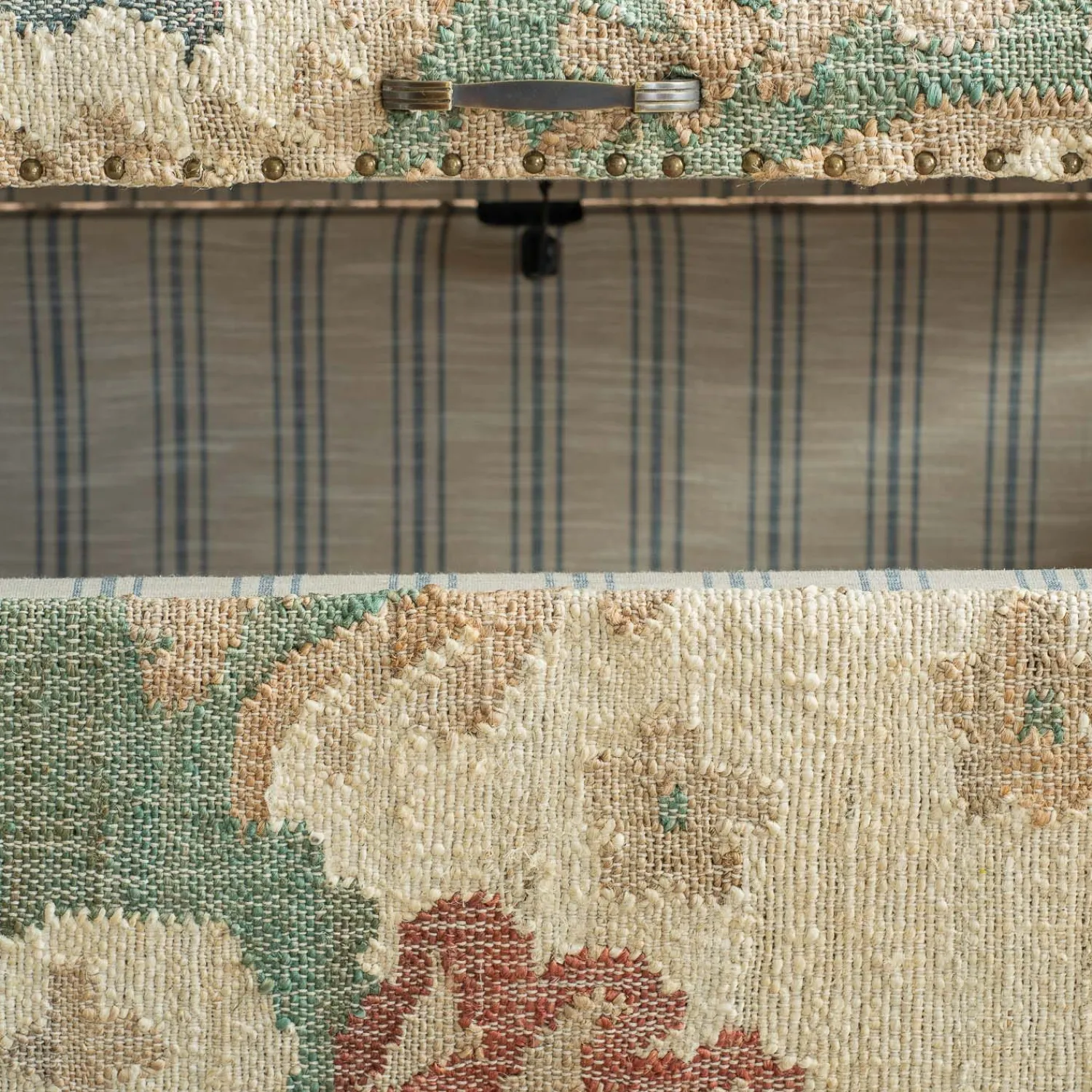 Graham & Green June Jute Floral Ottoman