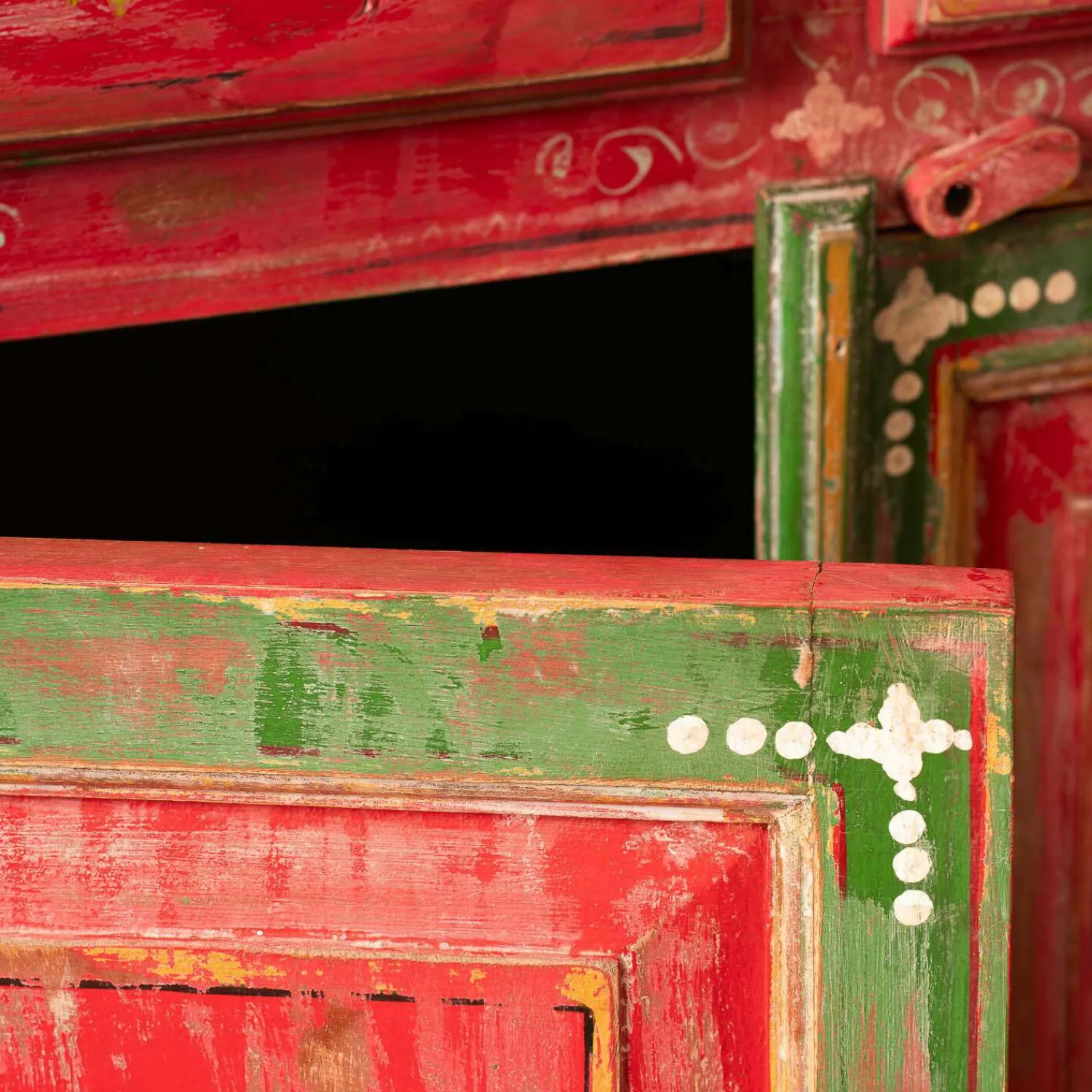 Graham & Green Junli Red Painted Cabinet