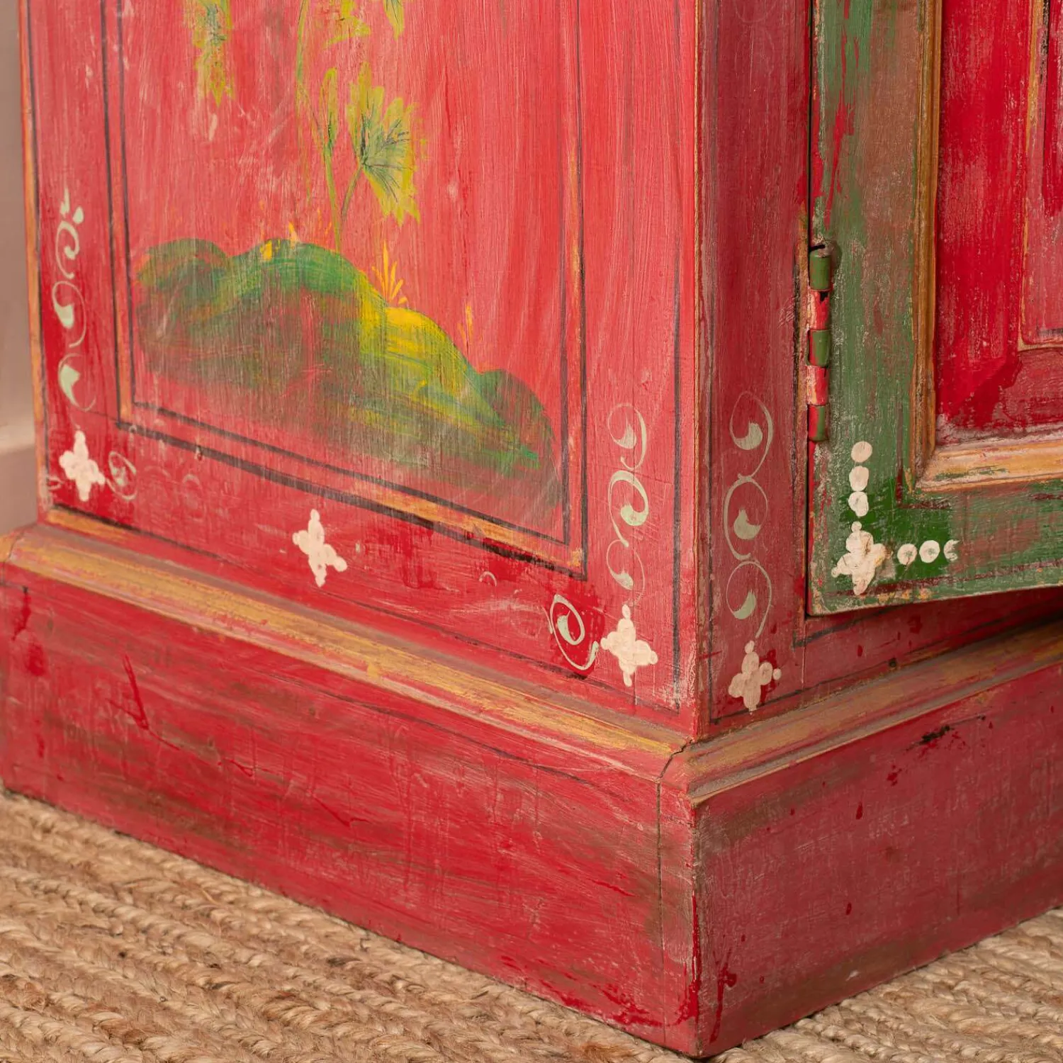Graham & Green Junli Red Painted Cabinet