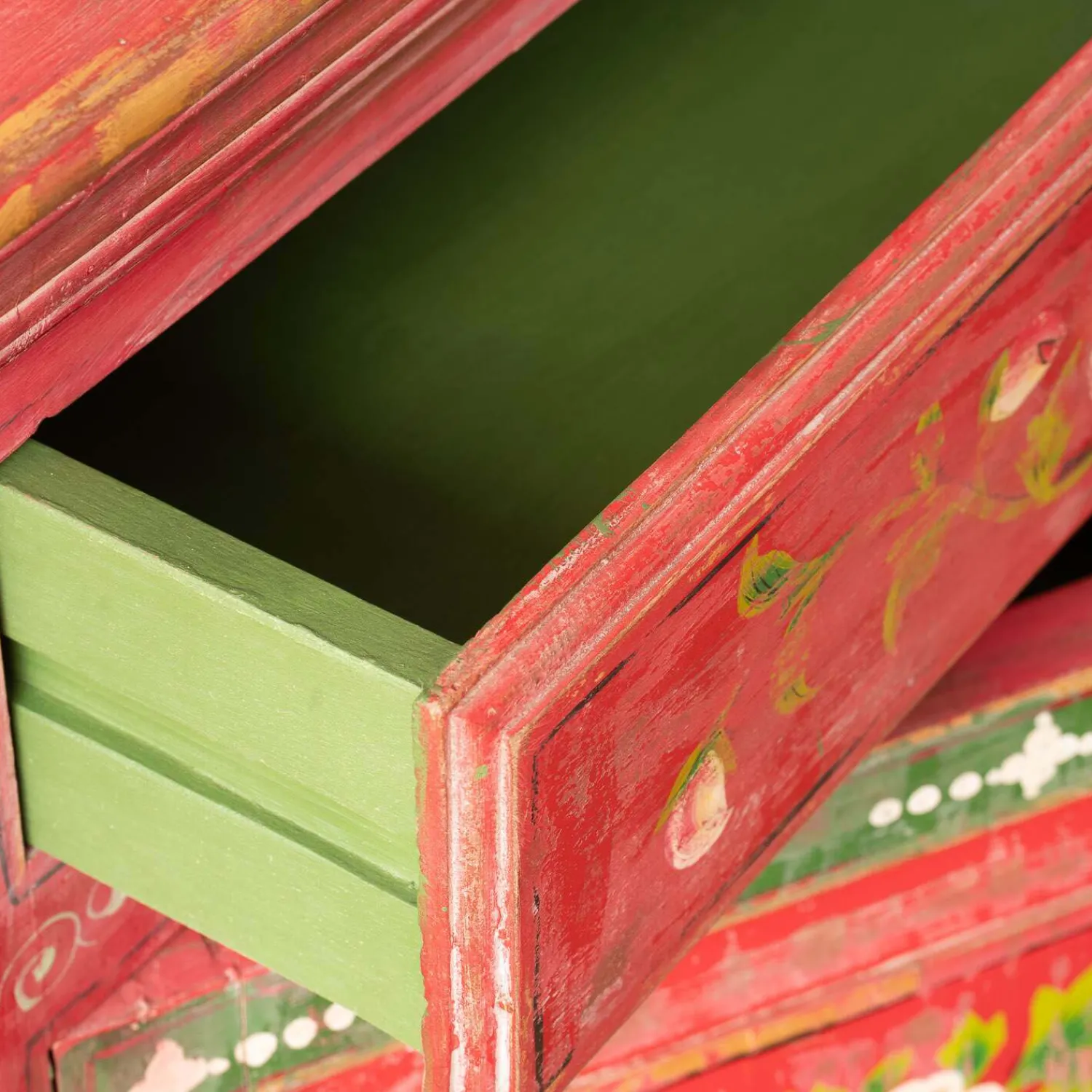 Graham & Green Junli Red Painted Cabinet