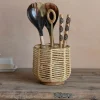 Graham & Green Jute and Brass Cutlery Holder