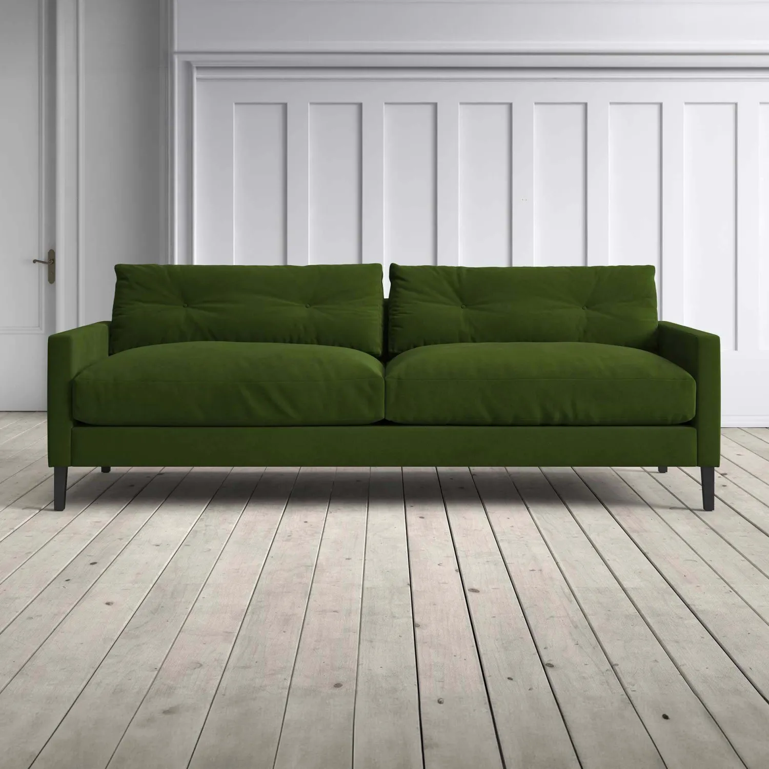 Graham & Green Kasper Grass Green Velvet Sofa