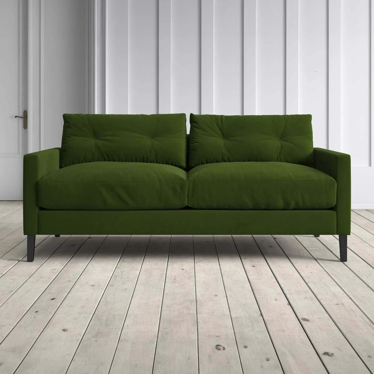 Graham & Green Kasper Grass Green Velvet Sofa