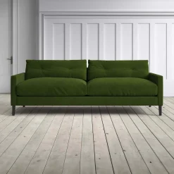 Graham & Green Kasper Grass Green Velvet Sofa