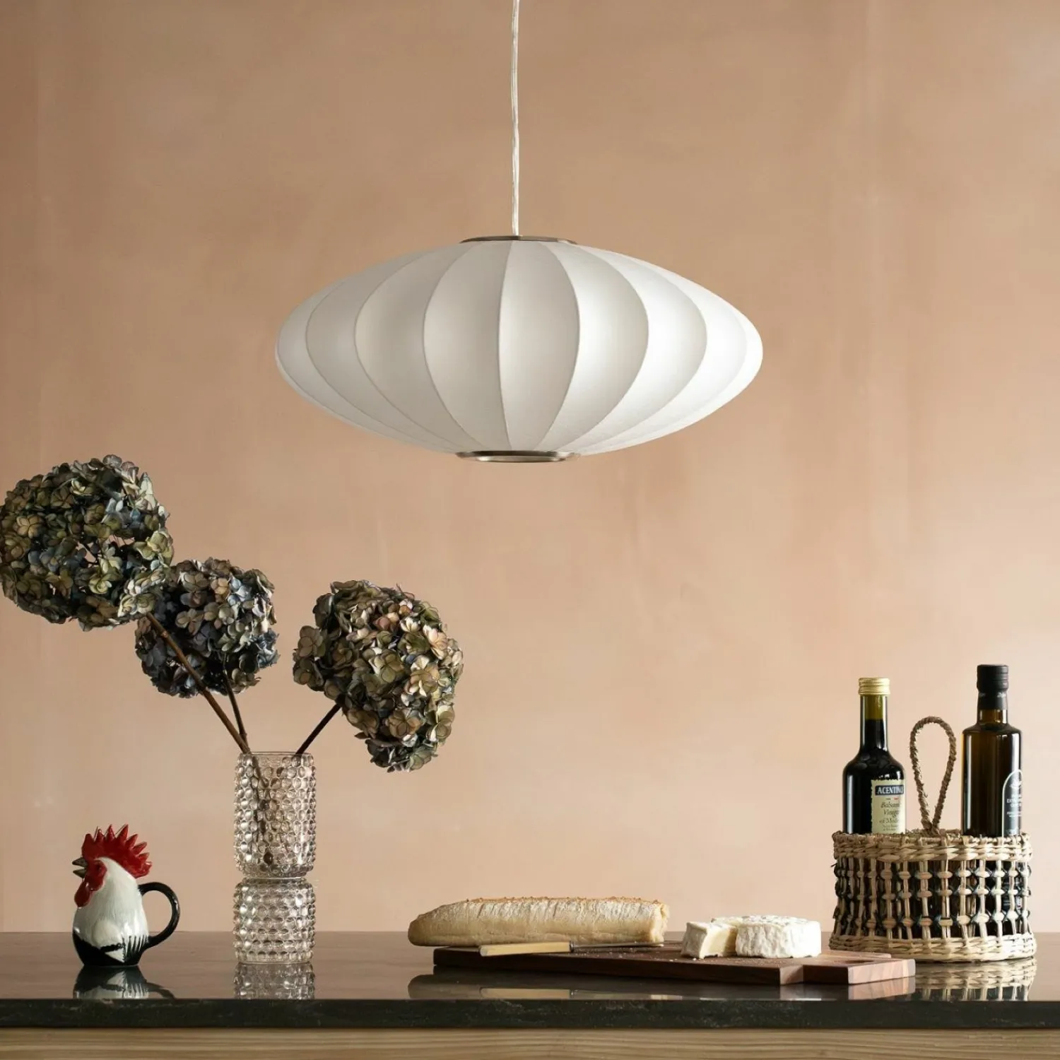 Graham & Green Katla White Pendant Light