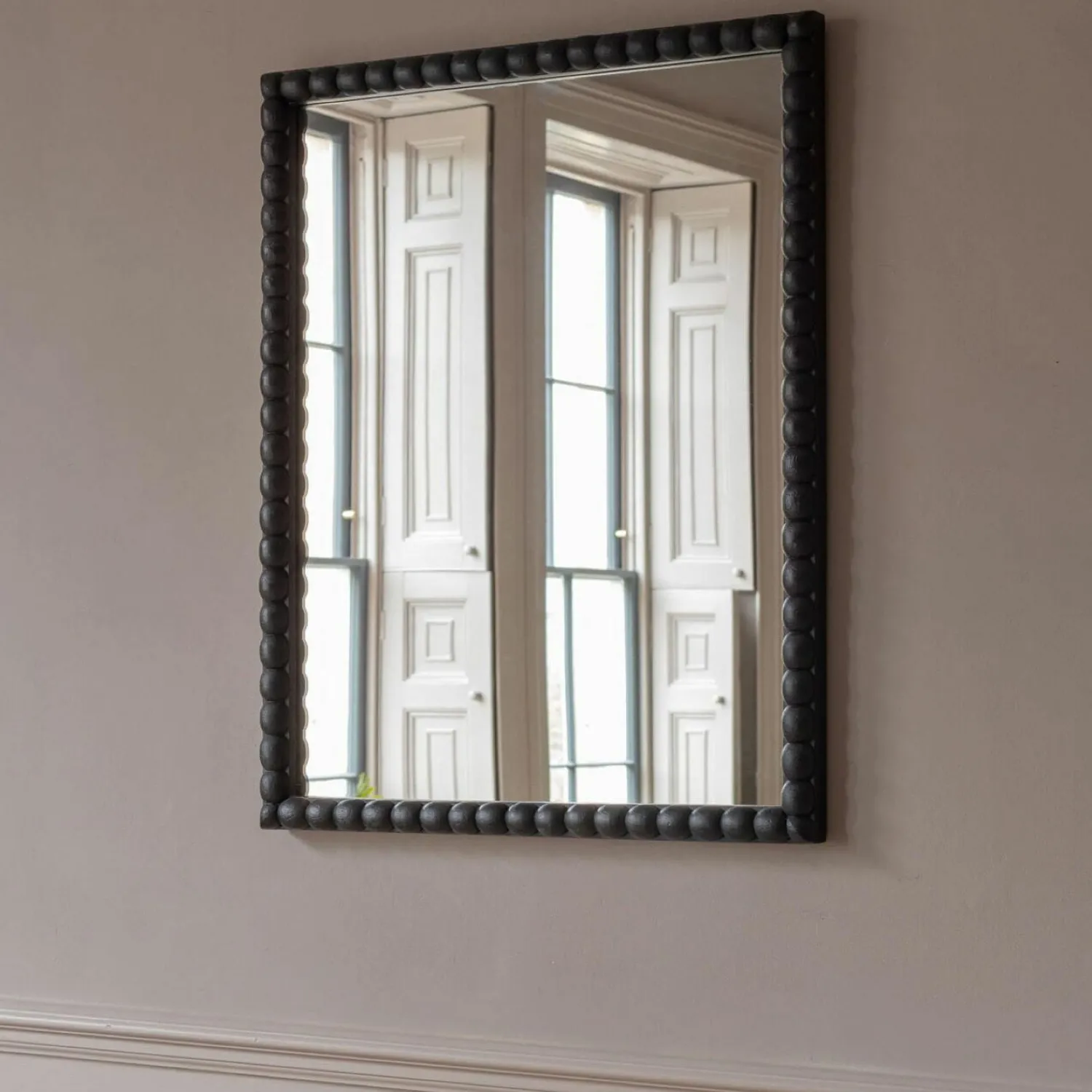 Graham & Green Large Barnaby Black Wall Mirror