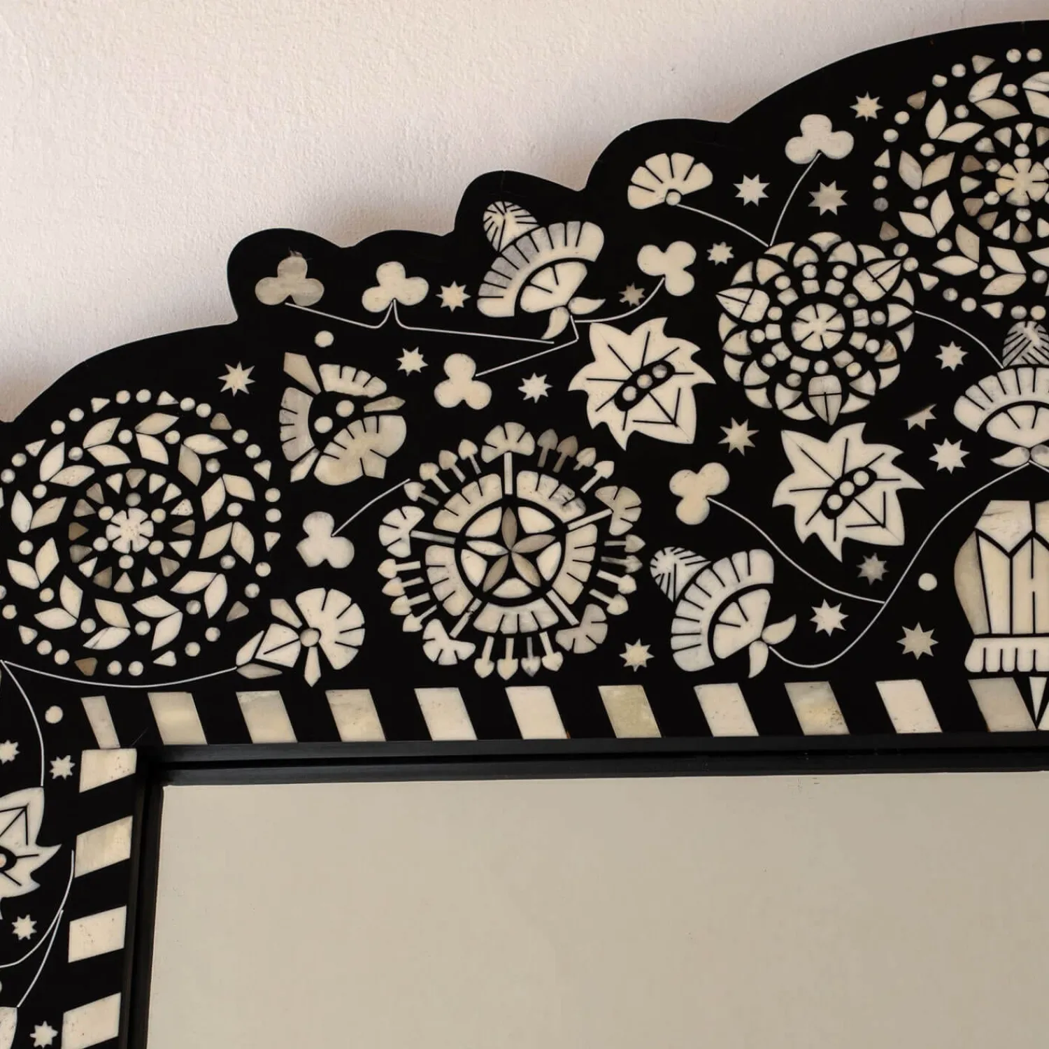 Graham & Green Large Ditsy Bone Inlay Mirror