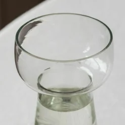 Graham & Green Large Etched Floral Clear Glass Vase