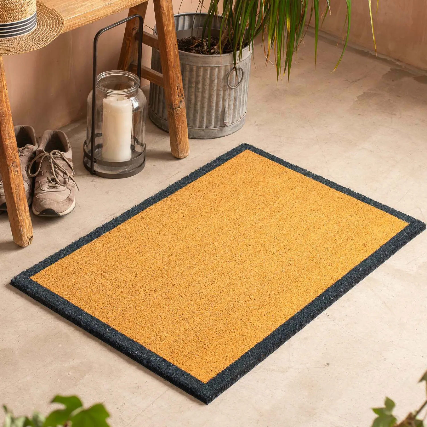 Graham & Green Large Ink Border Doormat