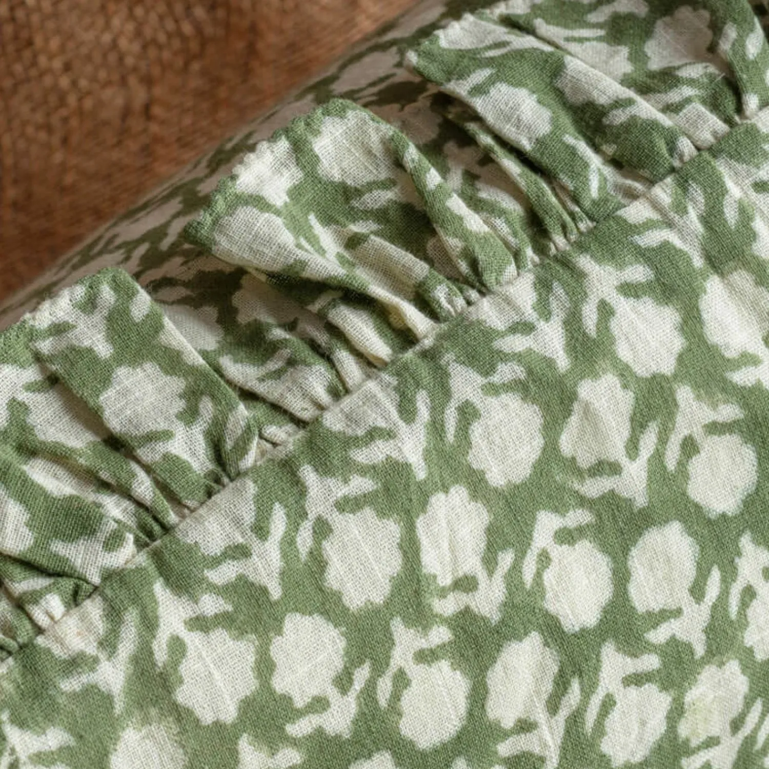 Graham & Green Large Rectangular Floral Block Printed Cushions