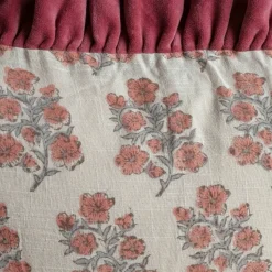 Graham & Green Large Rectangular Velvet Frill Block Printed Cushions