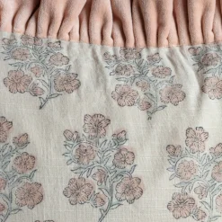 Graham & Green Large Rectangular Velvet Frill Block Printed Cushions
