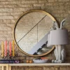 Graham & Green Large Round Gold Foil Mirror