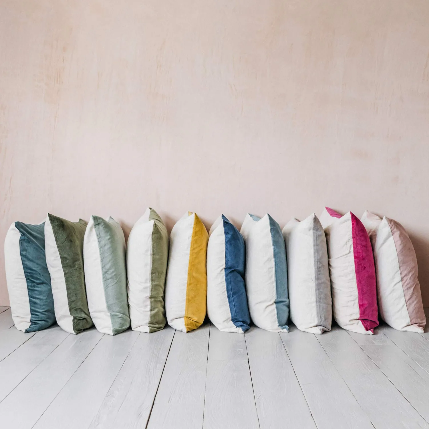 Graham & Green Large Velvet and Linen Backed Cushions