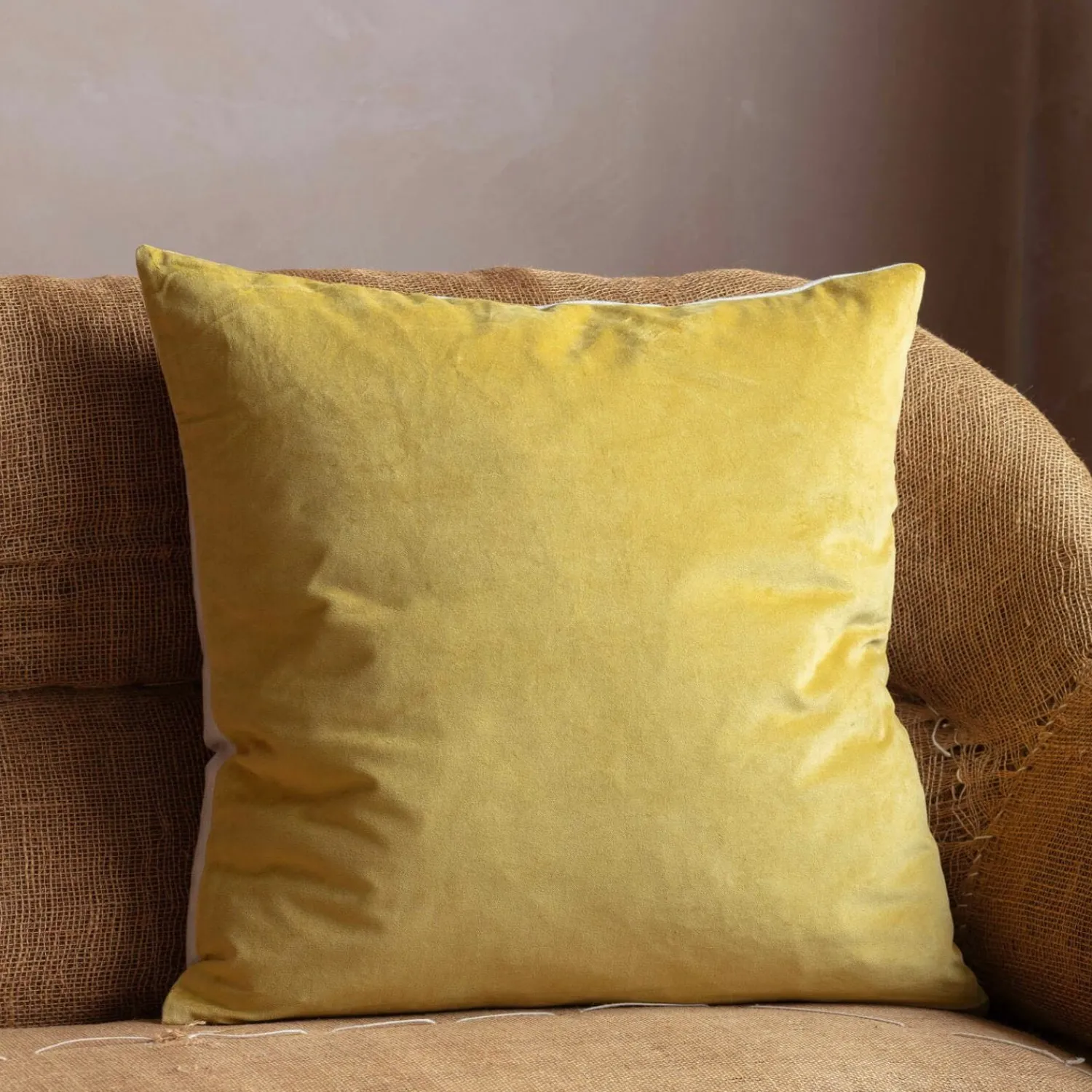 Graham & Green Large Velvet and Linen Backed Cushions