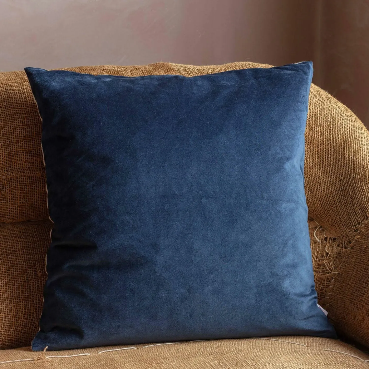 Graham & Green Large Velvet and Linen Backed Cushions