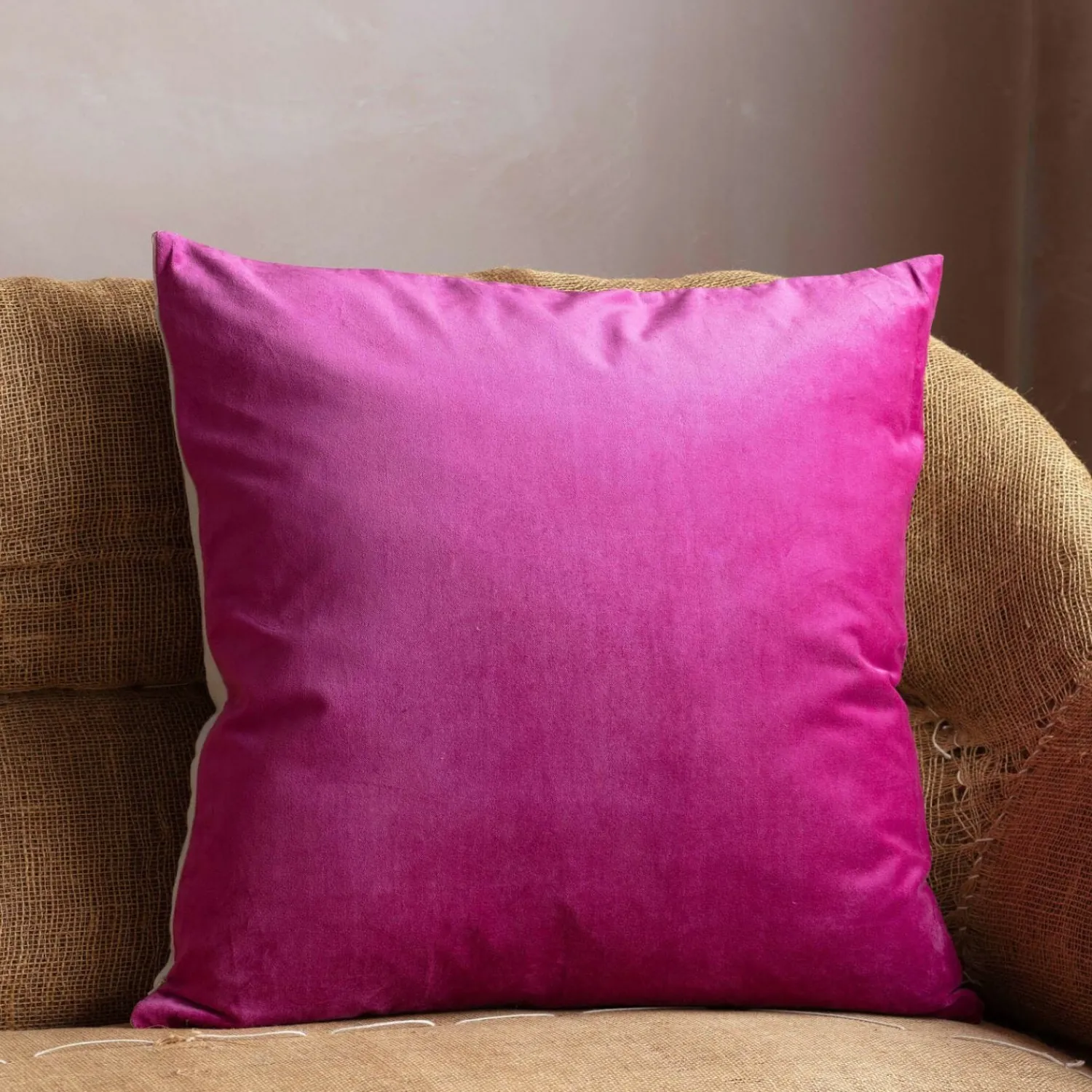 Graham & Green Large Velvet and Linen Backed Cushions