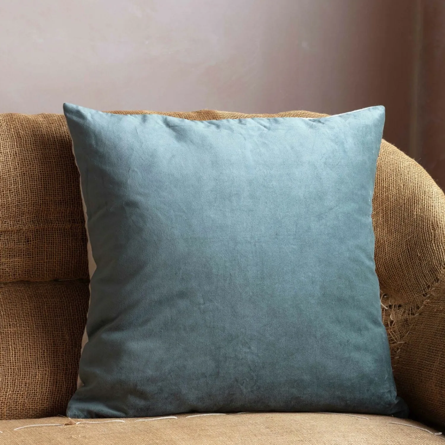 Graham & Green Large Velvet and Linen Backed Cushions