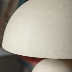 Graham & Green Large Warm Grey Textured Dome Table Lamp