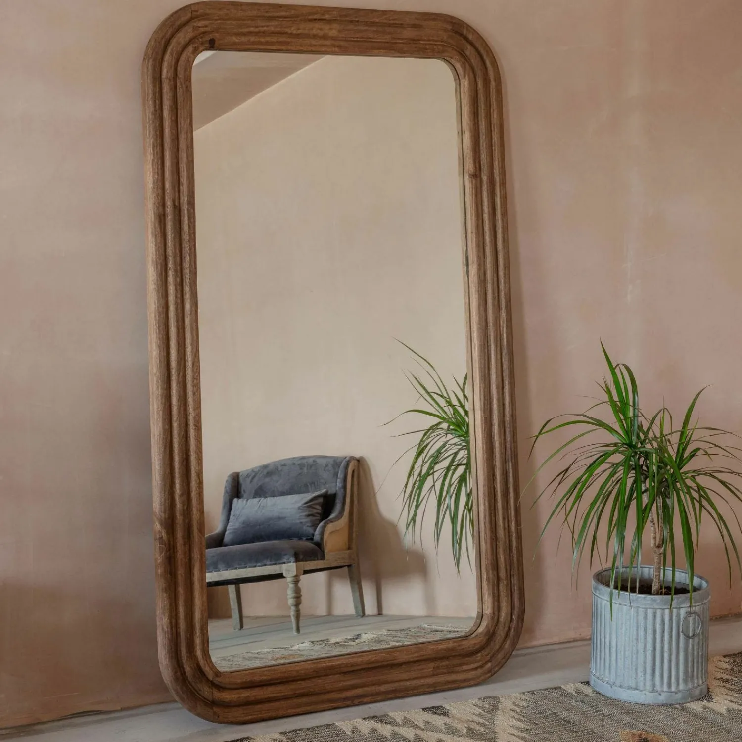 Graham & Green Lars Wooden Wall Mirror