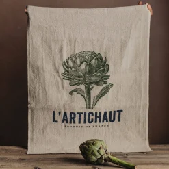 Graham & Green L'artichaut Linen Tea Towel