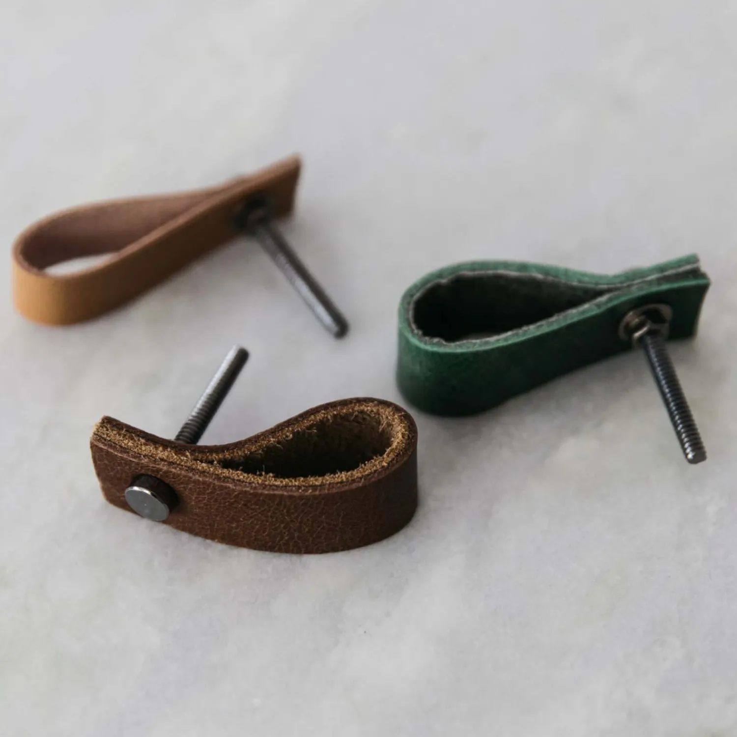 Graham & Green Leather Drawer Pulls