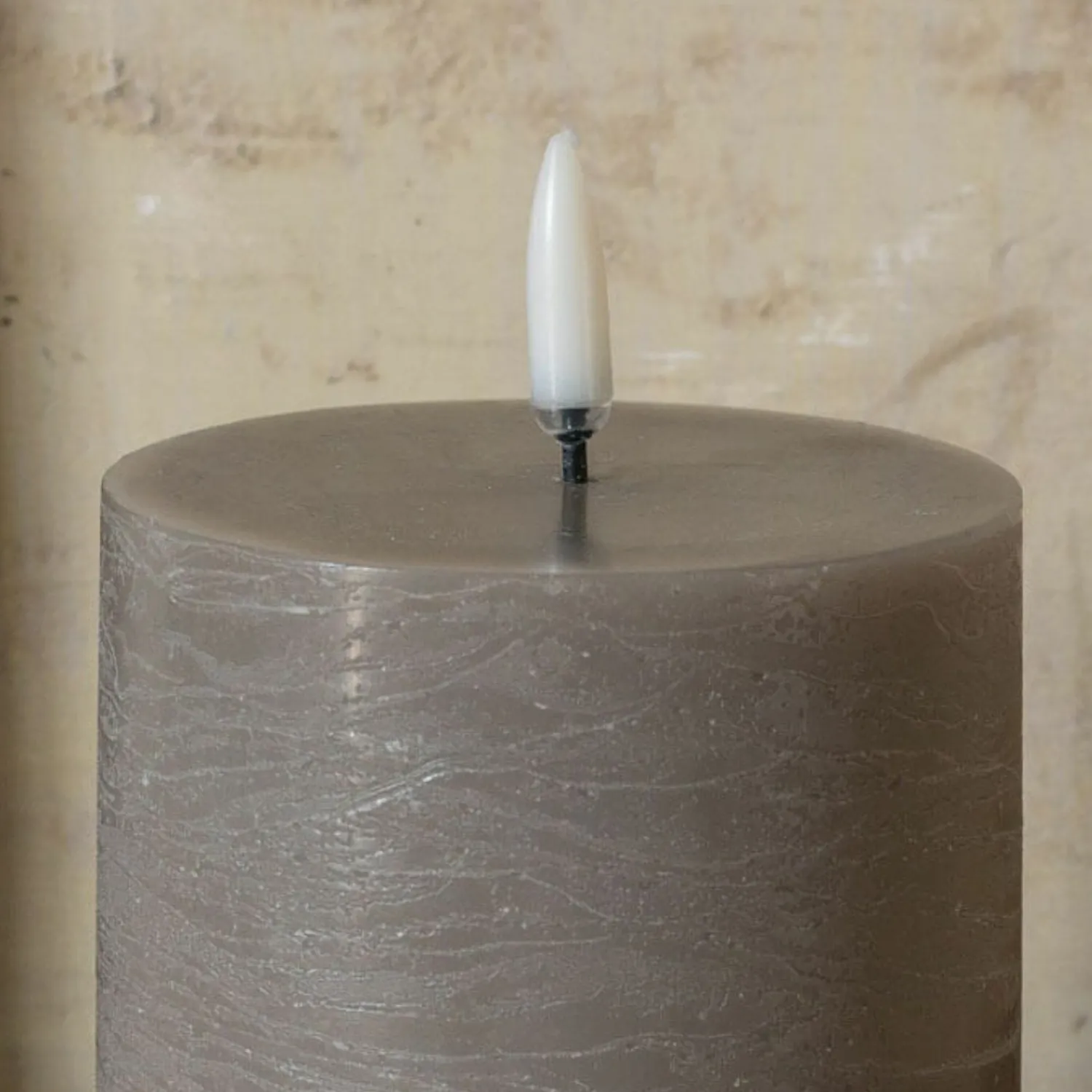 Graham & Green LED Pillar Candle Sandstone