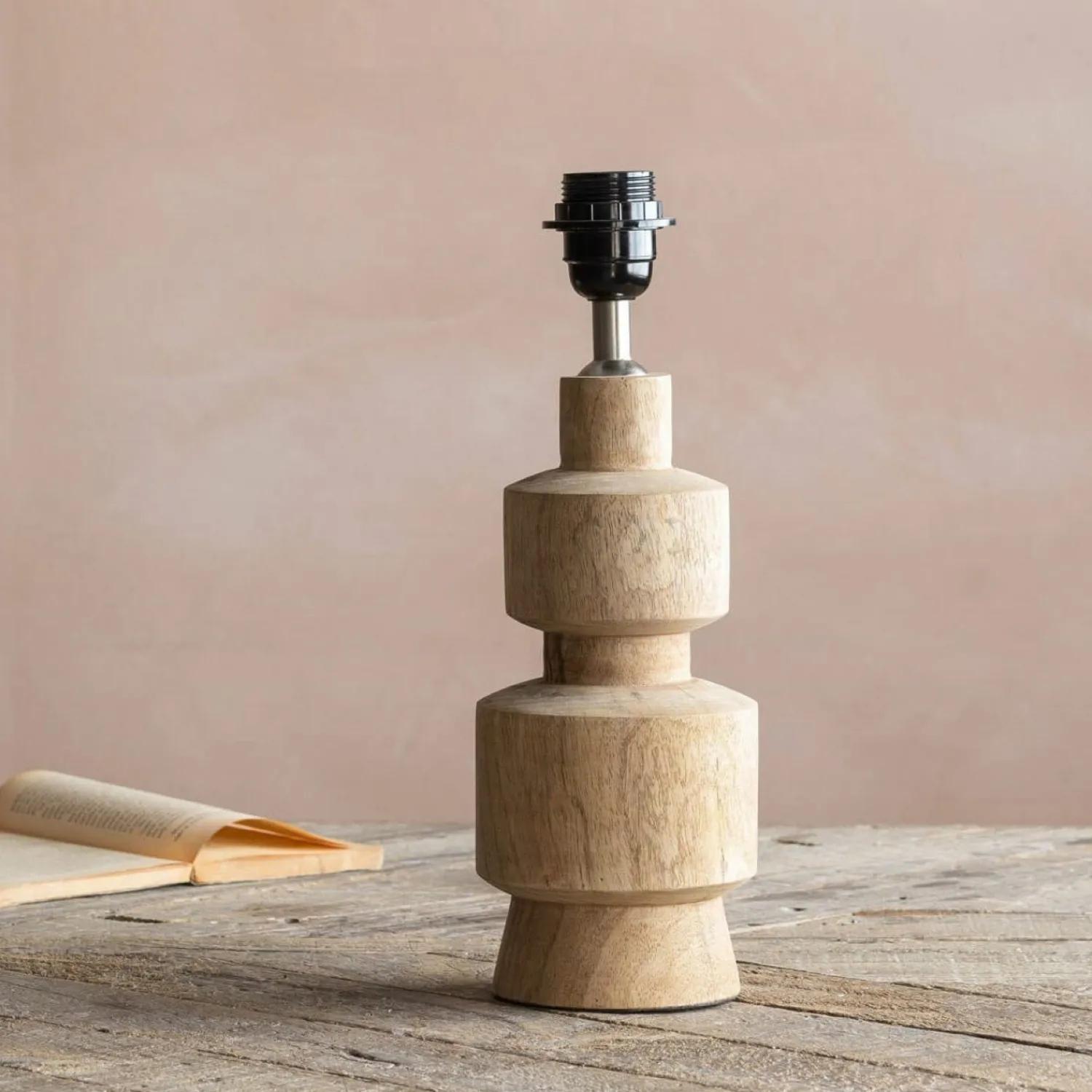 Graham & Green Leigh Wooden Table Lamp