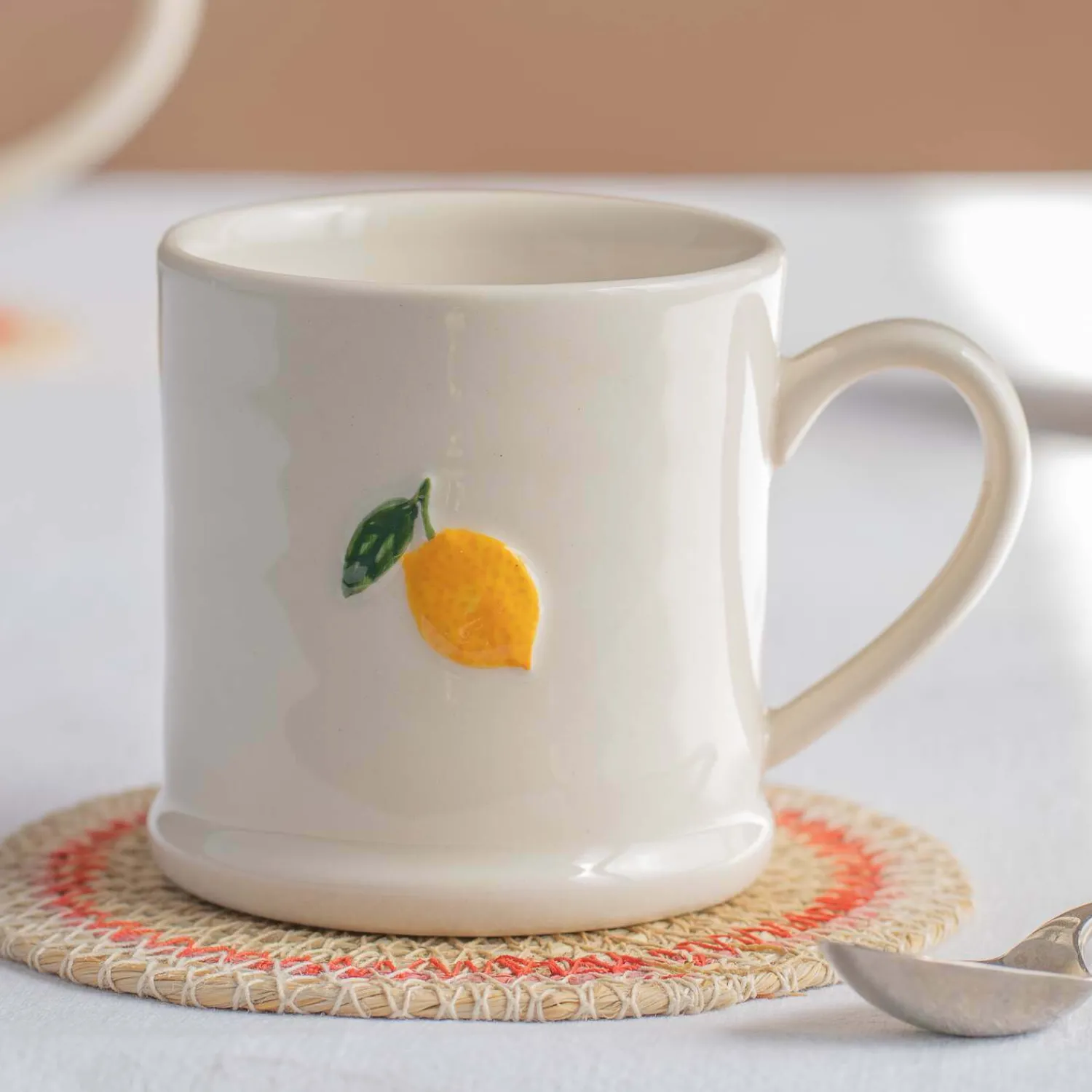 Graham & Green Lemon Branch Motif Mini Mug