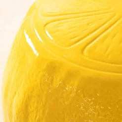 Graham & Green Lemon Yellow Ceramic Stool