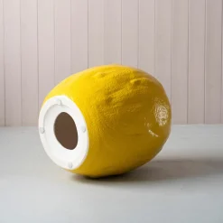 Graham & Green Lemon Yellow Ceramic Stool