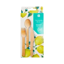 Graham & Green Lemons Wooden Cutlery