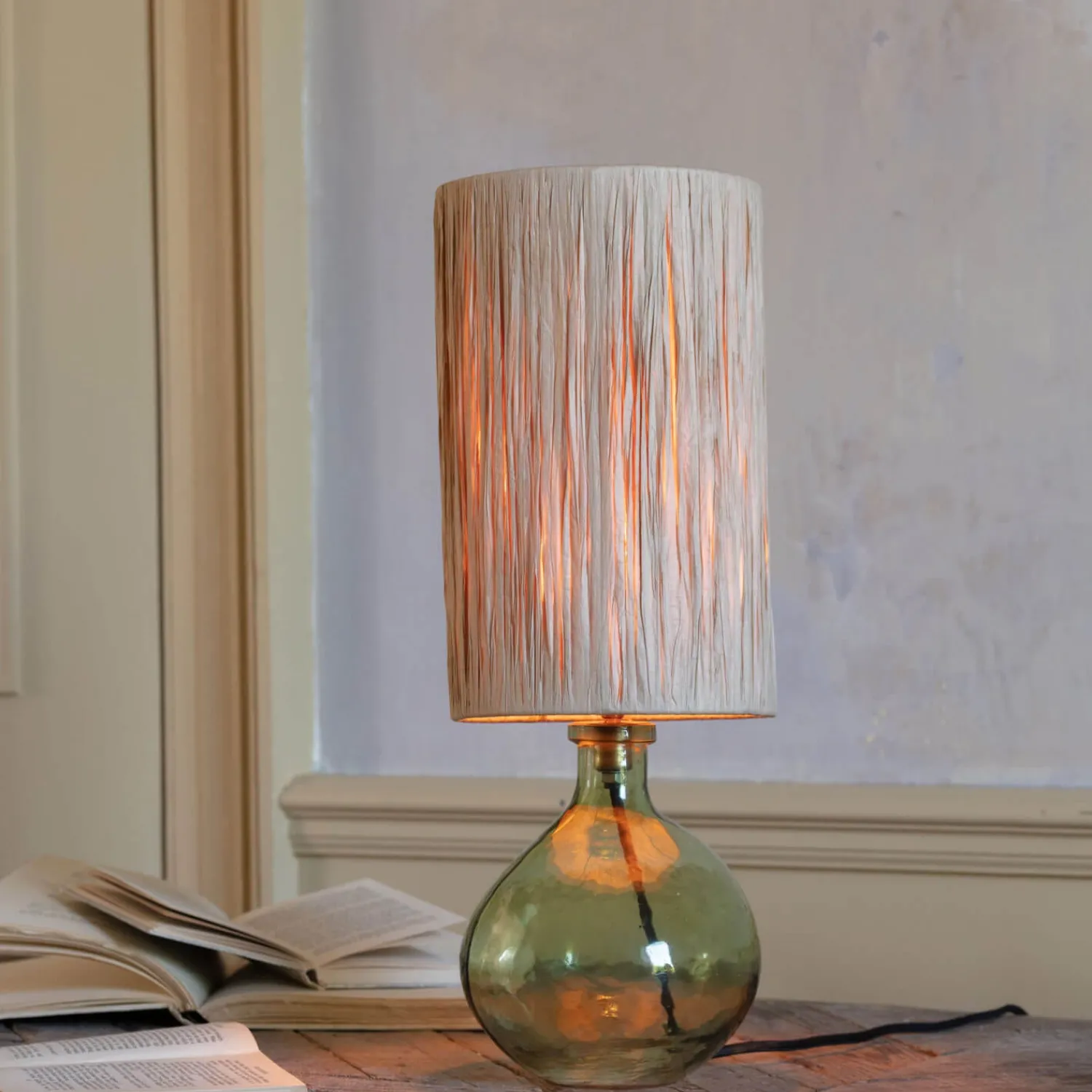 Graham & Green Lennox Light Green Table Lamp with Shade