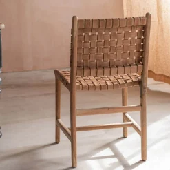 Graham & Green Leon Woven Leather Chair