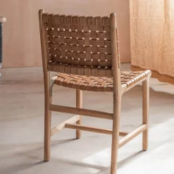 Graham & Green Leon Woven Leather Chair