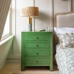 Graham & Green Leshan Four Drawer Bedside Table
