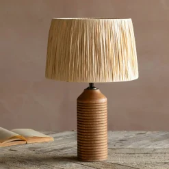 Graham & Green Leya Wooden Table Lamp
