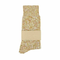 Graham & Green Lime and Brick Melange Socks