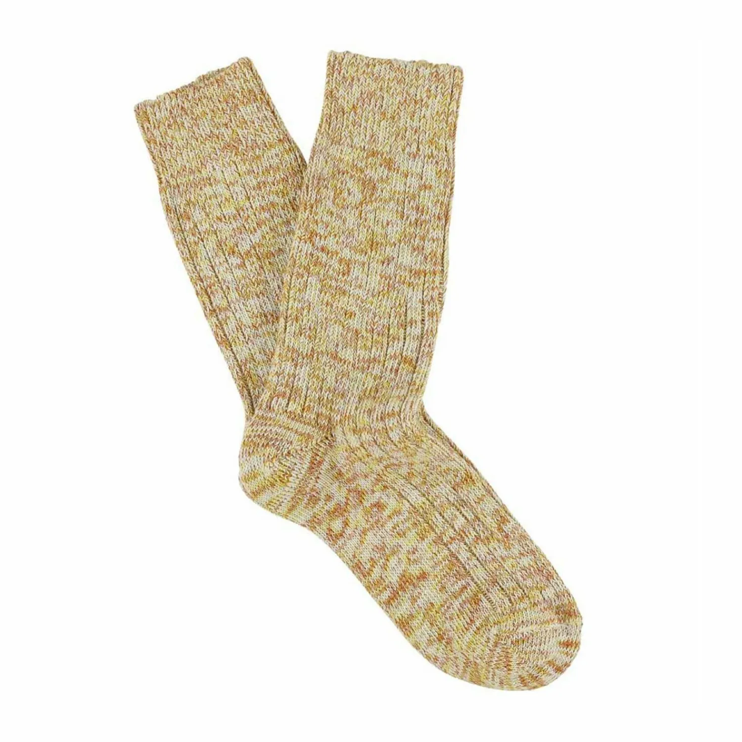 Graham & Green Lime and Brick Melange Socks