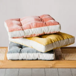 Graham & Green Linen Border Velvet Seat Pads