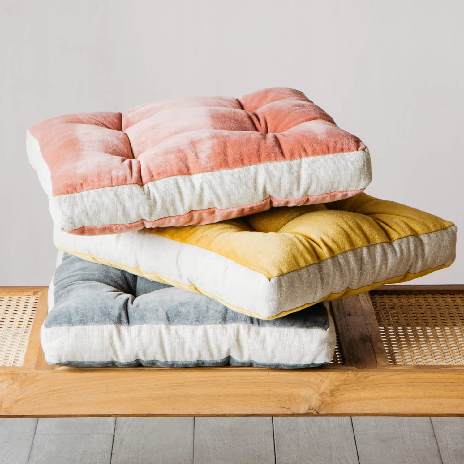 Graham & Green Linen Border Velvet Seat Pads