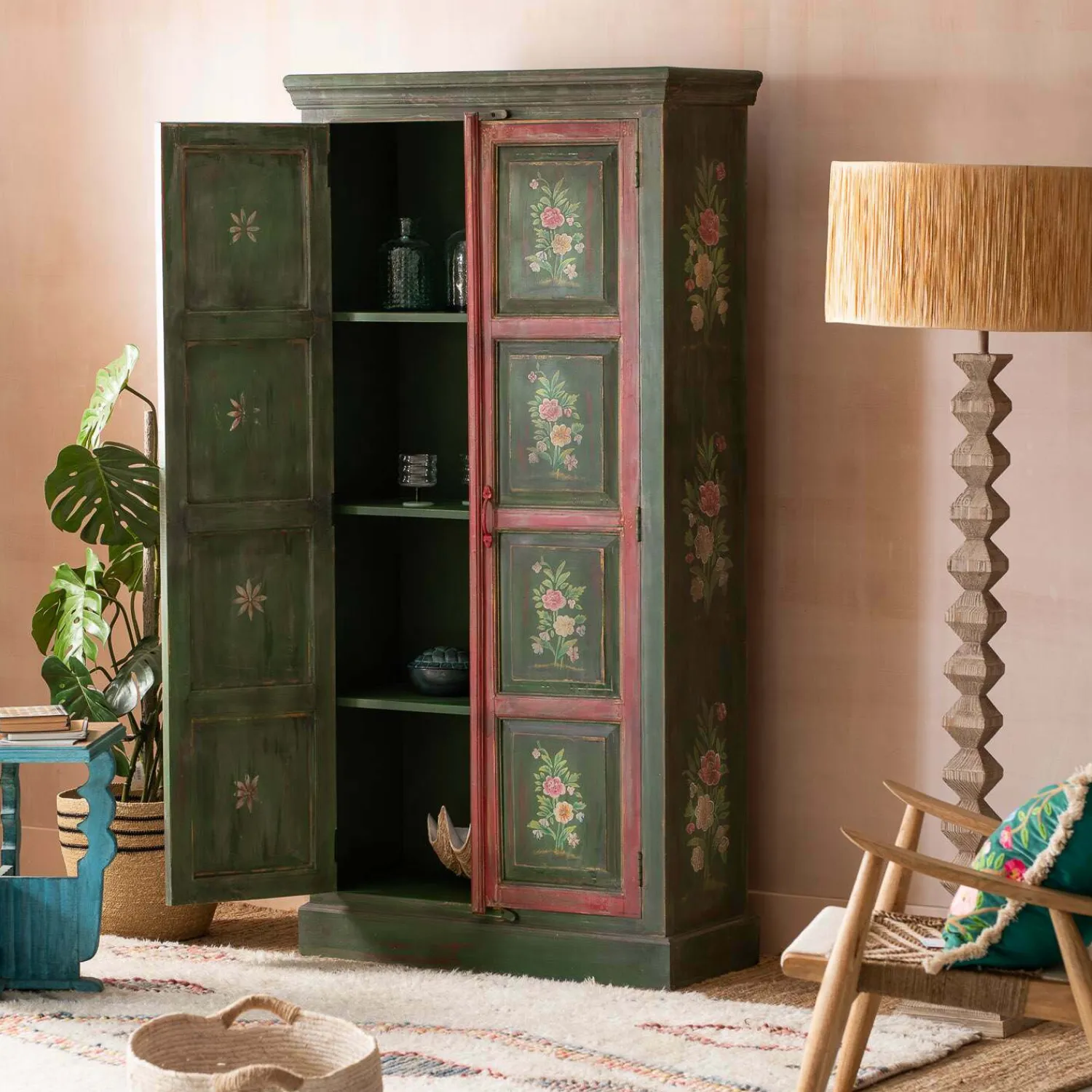 Graham & Green Liyang Painted Almirah Cabinet